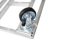 【新品】溶融亜鉛メッキ　角パイ製平台車「fine800」W700×D900×H267