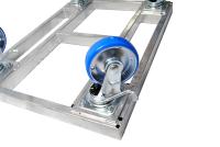 【新品】溶融亜鉛メッキ　角パイ製平台車「fine1200」W700×D900×H267