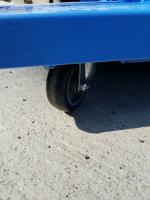 【販売終了】【美品中古】樹脂製平台車　W715×D460×H120　樹脂製　ゴムキャスター