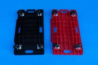 【販売終了】【美品中古】樹脂製連結平台車　W680×D390×H125　サンキャリー6839　カラー（黒 or 赤）【台数割引あり】