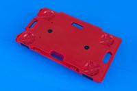 【販売終了】【美品中古】樹脂製連結平台車　W680×D390×H125　サンキャリー6839　カラー（黒 or 赤）【台数割引あり】