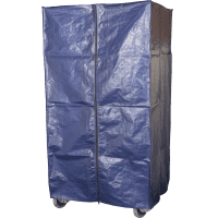 【販売終了】【新品】カゴ台車用防塵・防滴カバー　全面ブルーシートタイプ　W850以下用