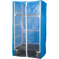 【販売終了】【新品】カゴ台車用防塵・防滴カバー　前面クリアタイプ　W850以下用【在庫限り】