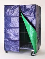 【販売終了】【新品】カゴ台車用防塵・防滴カバー　全面ブルーシートタイプ　W950～W1100用【限定数量の為お早めに！】