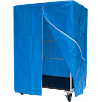 【販売終了】【新品】カゴ台車用防塵・防滴カバー　全面ブルーシートタイプ　W950～W1100用