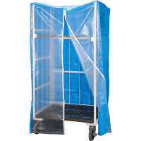 【新品】カゴ台車用防塵・防滴カバー　前面クリアタイプ　W850用