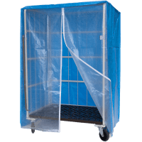 【販売終了】【新品】カゴ台車用防塵・防滴カバー　前面クリアタイプ　W950～W1100用