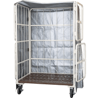 【新品】カゴ台車用カバー　シルバー　W1100用　UVカット生地使用　左右両側チャック仕様