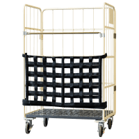 【新品】コボサンクス　フル（カゴ台車用前カバー）ブラック　中央二つ折りタイプ