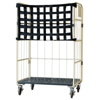 【新品】コボサンクス　フル（カゴ台車用前カバー）ブラック　中央二つ折りタイプ