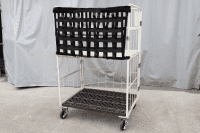 【新品】コボサンクス　フル（カゴ台車用前カバー）ブラック　中央二つ折りタイプ