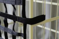 【新品】コボサンクス　フル（カゴ台車用前カバー）ブラック　中央二つ折りタイプ