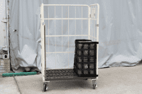 【新品】コボサンクス　ハーフ（カゴ台車・6輪台車用前カバー）ブラック