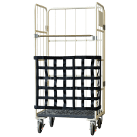 【新品】コボサンクス　ハーフ（カゴ台車・6輪台車用前カバー）ブラック