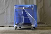 【販売終了】【新品】天使のカゴ台車用防塵・防滴カバー　前面クリアタイプ　W850×D650×H1100用【数量限定】