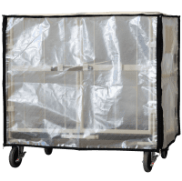 【販売終了】【新品】天使のカゴ台車BIG用防塵・防滴カバー　透明　W1100×D800×H1100用