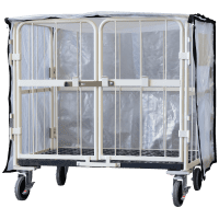 【販売終了】【新品】天使のカゴ台車BIG用防塵・防滴カバー　透明　W1100×D800×H1100用