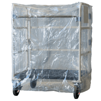 【新品】天使のカゴ台車用防水・防塵箱型ポリカバー　透明　W850×D650×H1100用　5枚セット