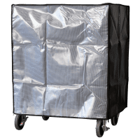 【新品】カゴ台車用防塵・防滴カバー　ブラック（半透明）W850×D650×H1100用