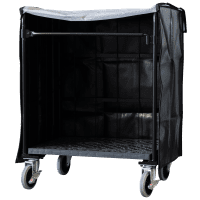 【新品】カゴ台車用防塵・防滴カバー　ブラック（半透明）W850×D650×H1100用