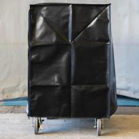 【新品】カゴ台車用防塵・防滴カバー　ブラック（半透明）W850×D650×H1100用