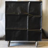 【新品】カゴ台車用防塵・防滴カバー　ブラック（半透明）W850×D650×H1100用