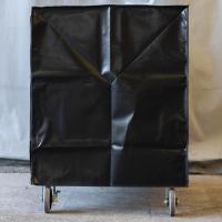 【新品】カゴ台車用防塵・防滴カバー　ブラック（半透明）W1100×D800×H1100用