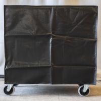 【新品】カゴ台車用防塵・防滴カバー　ブラック（半透明）W1100×D800×H1100用