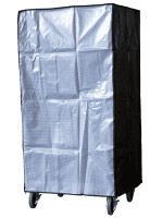 【新品】カゴ台車用防塵・防滴カバー　ブラック（半透明）W850×D650×H1700用