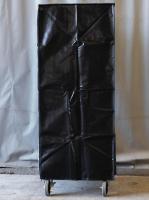 【新品】カゴ台車用防塵・防滴カバー　ブラック（半透明）W850×D650×H1700用