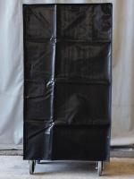 【新品】カゴ台車用防塵・防滴カバー　ブラック（半透明）W850×D650×H1700用