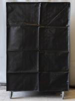 【新品】カゴ台車用防塵・防滴カバー　ブラック（半透明） W1100×D800×H1700用