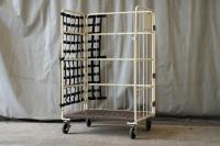 【中古】コボサンクス　フル（カゴ台車用前カバー）ブラック　中央二つ折りタイプ【レンタル使用品】