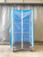 【販売終了】【中古】カゴ台車用防塵・防滴カバー　前面クリアタイプ　W850以下用　サンプル使用品