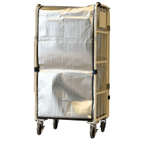 【新品】カゴ台車用保冷カバー（保冷シッパー）　シルバー　W1100用