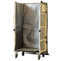 【新品】カゴ台車用保冷カバー（保冷シッパー）　シルバー　W1100用