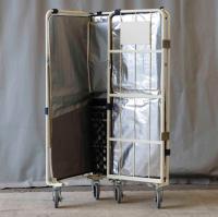 【新品】カゴ台車用保冷カバー（保冷シッパー）　シルバー　W850用