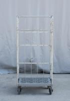 【販売終了】【中古】カゴ台車　W800×D600×H1700　ダイフク製　シルバー【引取限定商品】