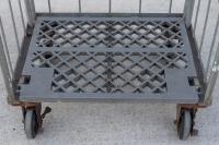 【販売終了】【中古】カゴ台車　W800×D600×H1700　ダイフク製　シルバー【引取限定商品】