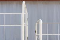 【販売終了】【お買い得品】【新品】俺のカゴ台車H1950　アイボリー　W1100×D800×H1950【背の高いカゴ台車】