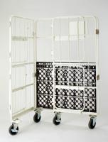 【販売終了】【新品】俺のカゴ台車　上下観音扉付き　W1100×D800×H1700