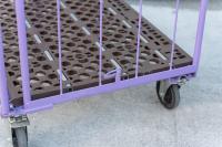 【販売終了】【新品】俺のカゴ台車 連結モデル（連結カゴ台車）　W1100×D800×H1950【2輪自在固定変換仕様】