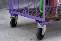 【販売終了】【新品】俺のカゴ台車 連結モデル（連結カゴ台車）　W1100×D800×H1950【2輪自在固定変換仕様】