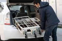 【販売終了】【新品】天使のカゴ台車 パタメル　W850×D650×H1100　両面パタパタ折りたたみ式【背の低いカゴ台車】