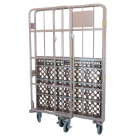 【販売終了】【新品】俺のカゴ台車 パタメル　W1100×D800×H1700　両面パタパタ折りたたみ式