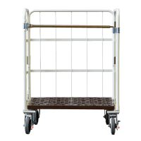 【販売終了】【新品】天使のカゴ台車　アイボリー　W850×D650×H1100　両面折りたたみ式【軽量・小型カゴ台車】