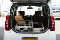 【販売終了】【新品】天使のカゴ台車　アイボリー　W850×D650×H1100　両面折りたたみ式【軽量・小型カゴ台車】