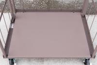 【販売終了】【新品】天使のカゴ台車Light（ライト）ココアブラウン　W850×D650×H1100　アルミ製　耐荷重200kg　パタメル　両面パタパタ折りたたみ式【軽量・小型カゴ台車】