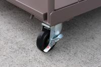 【販売終了】【新品】天使のカゴ台車Light（ライト）ココアブラウン　W850×D650×H1100　アルミ製　耐荷重200kg　パタメル　両面パタパタ折りたたみ式【軽量・小型カゴ台車】