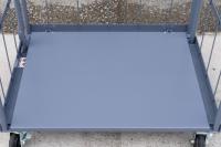 【販売終了】【新品】天使のカゴ台車Light　ブルーグレー　W850×D650×H1100　アルミ製　耐荷重200kg　両面折りたたみ式【軽量・小型カゴ台車】